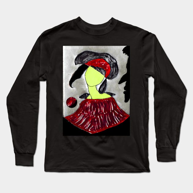 Perfume Botticelli Green Face Long Sleeve T-Shirt by Sarah Curtiss